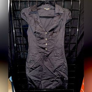 Guess Black Cap Sleeve Dress